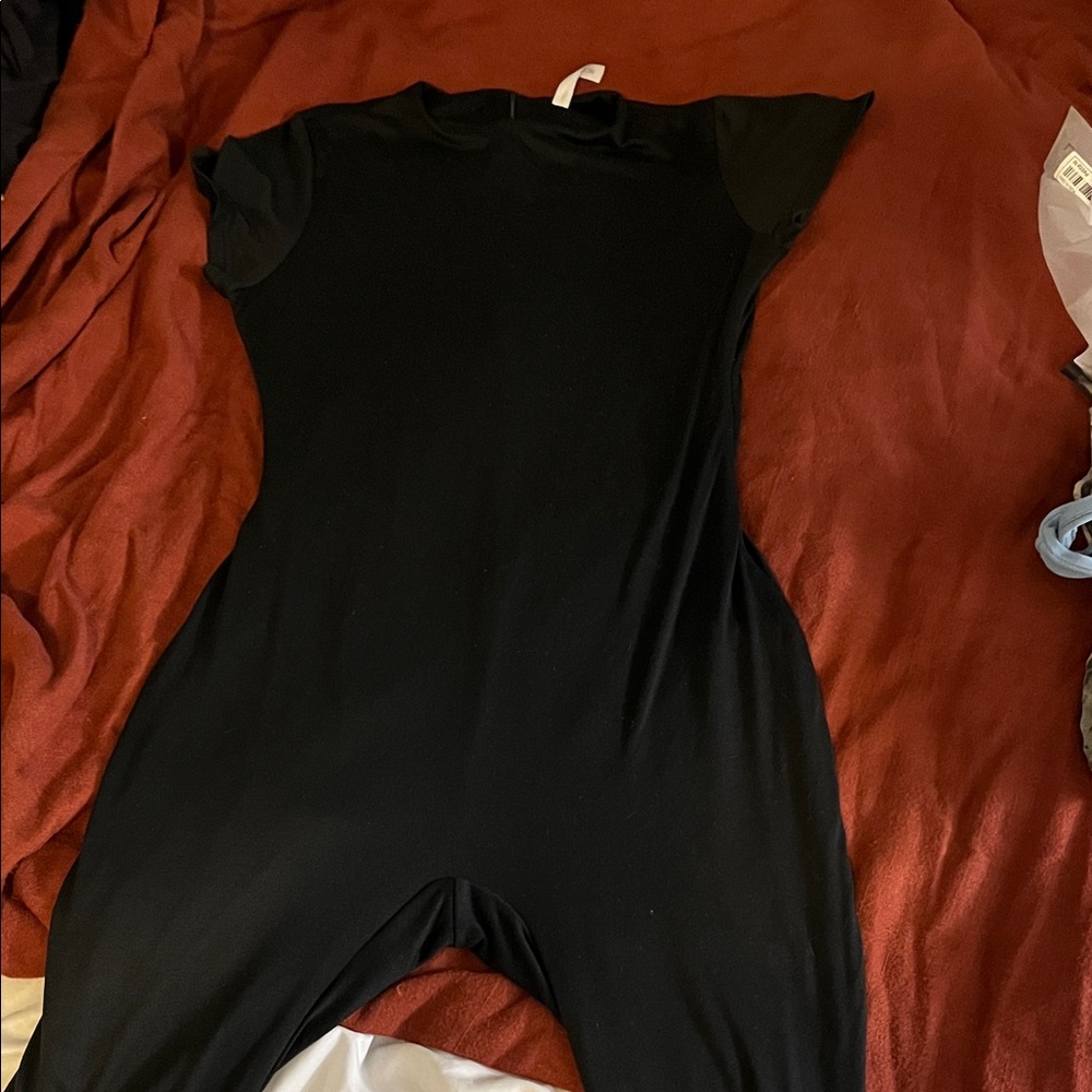 Black Short Sleeve Jumpsuit